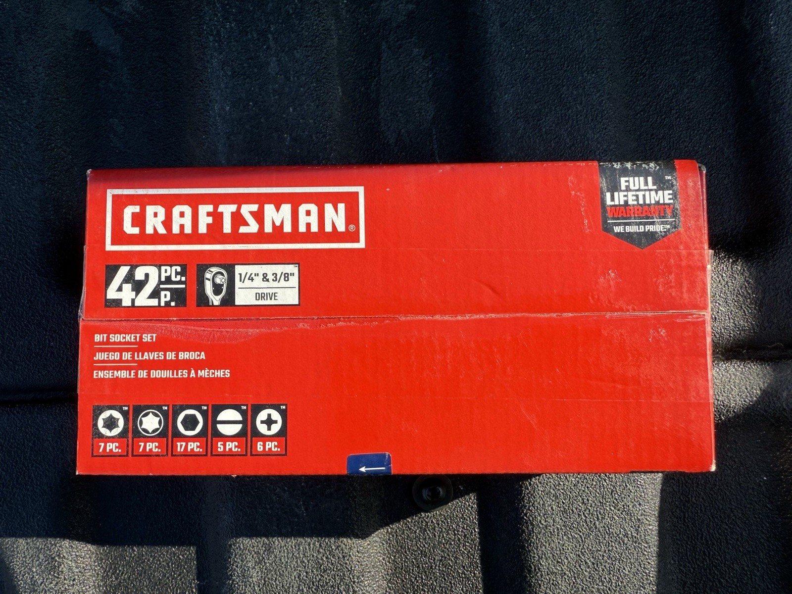 CRAFTSMAN 42 Piece 1/4" 3/8" Drive Set Flathead/Hex/Phillips/Torx Bit Driver Set