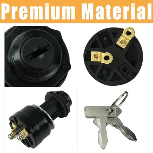 Golf Cart Starter Key Switch for DS 1996-Up with 2 Keys 2 Terminals 36/48