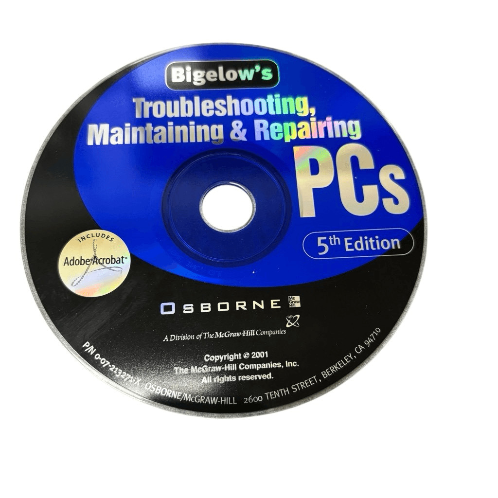 Troubleshooting Maintaining & Repairing PC’s 5th  Edition Disc Only