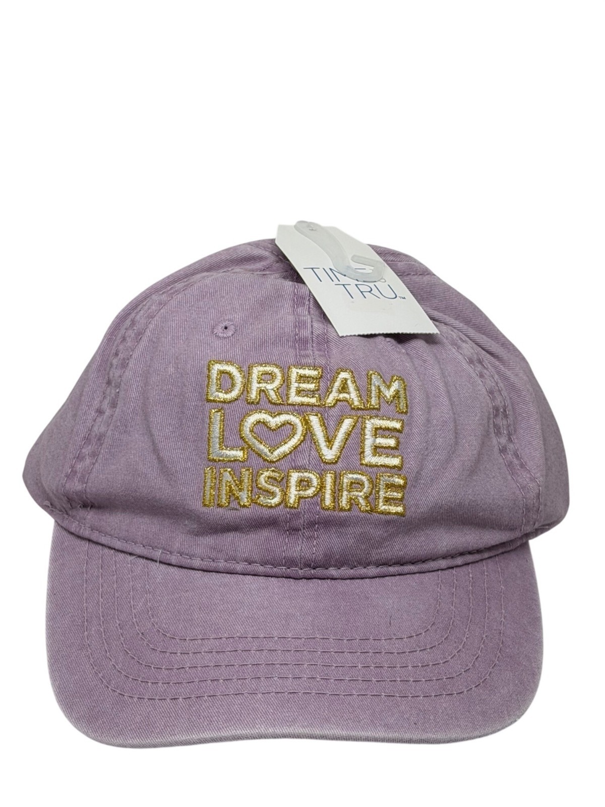 NWT Time and Tru Women Baseball Cap Lilac Dream Love Inspire Embroidered Outdoor