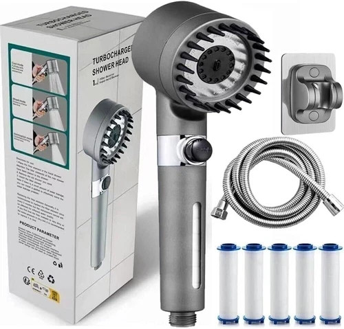 Ion Drops Filtered Showerhead with Hose - Handheld Shower Head for Enhanced Wate
