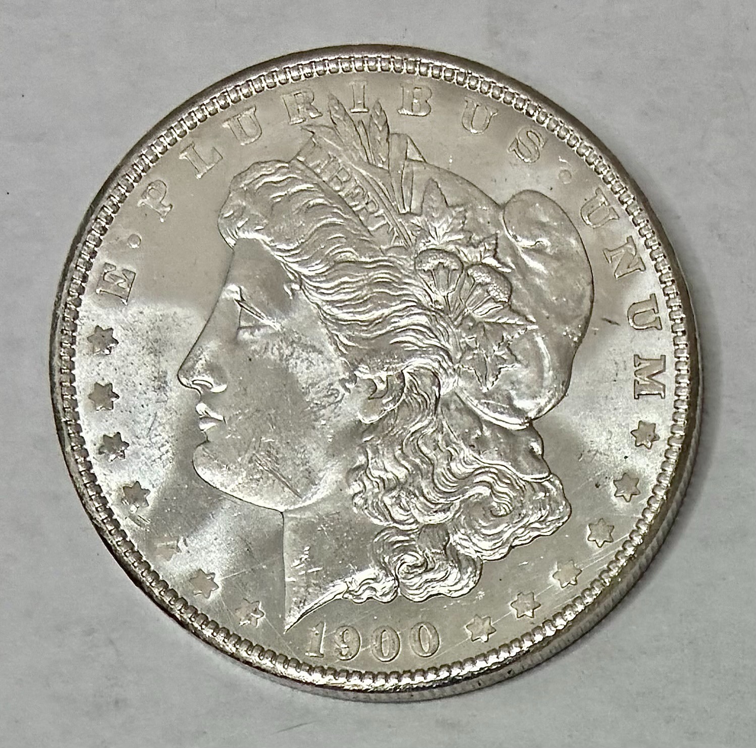 1900 Morgan Silver Dollar, Brilliant Uncirculated
