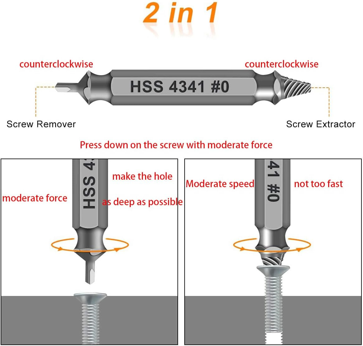 Damaged Screw Extractor Set - Stripped Bolt Remover Tool Kit - Gift for Dad Men