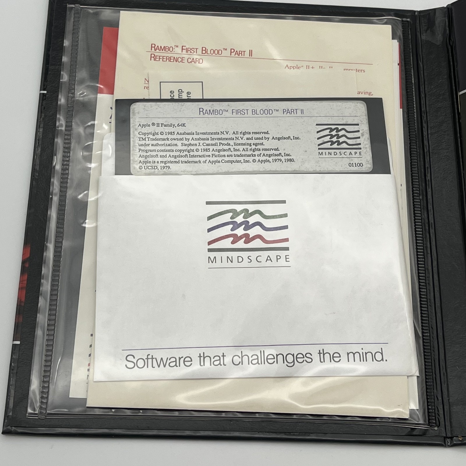 RAMBO FIRST BLOOD PART II MACINTOSH Mindscape Computer PC Game!