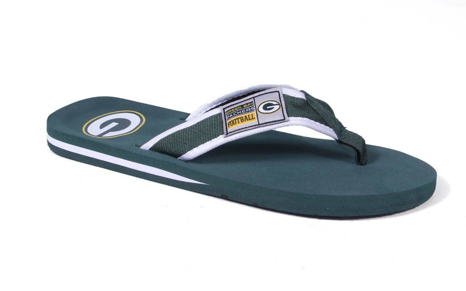 Green Bay Packers Contour Flip Flops Sandals