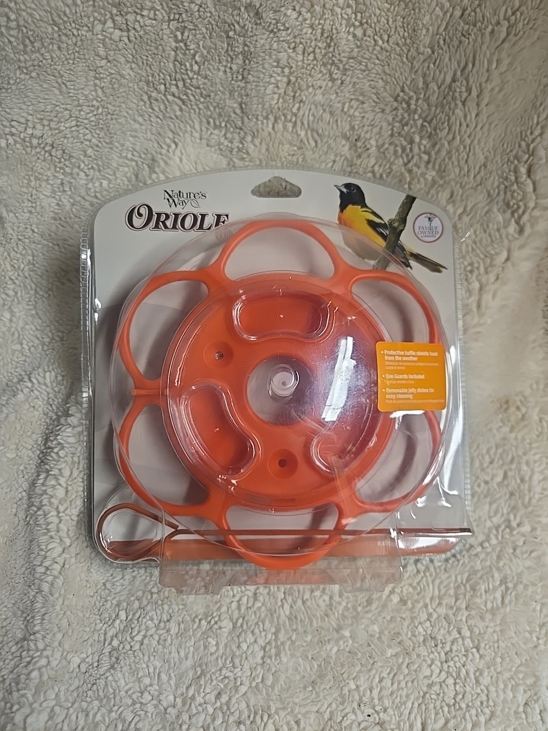 Nature's Way OFP1 All-in-One Oriole Buffet Bird Feeder, Orange