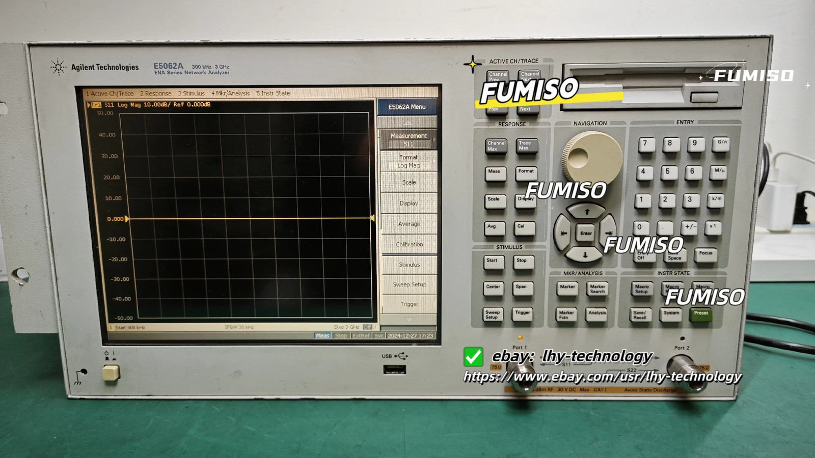 KEYSIGHT Agilent E5062A 300kHz-3GHz Vector network Analyzer /Good function #Yi&l