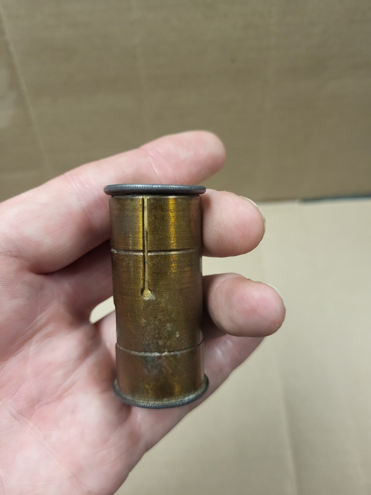 Antique Brass Pocket Microscope Entomologist Botanical Field Magnifier
