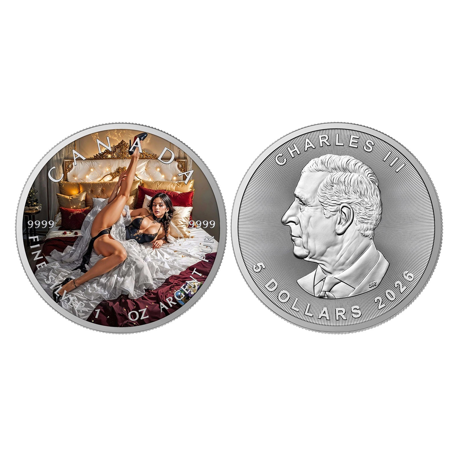 2026 CANADA Still Flexible? Naughty Sexy Temptation Girl 3D Coin Alloy
