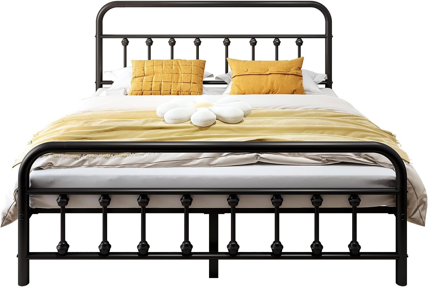 Metal Bed Frame,Full Size Bed Frame W/ Headboard,Structurally Stable Heavy Duty