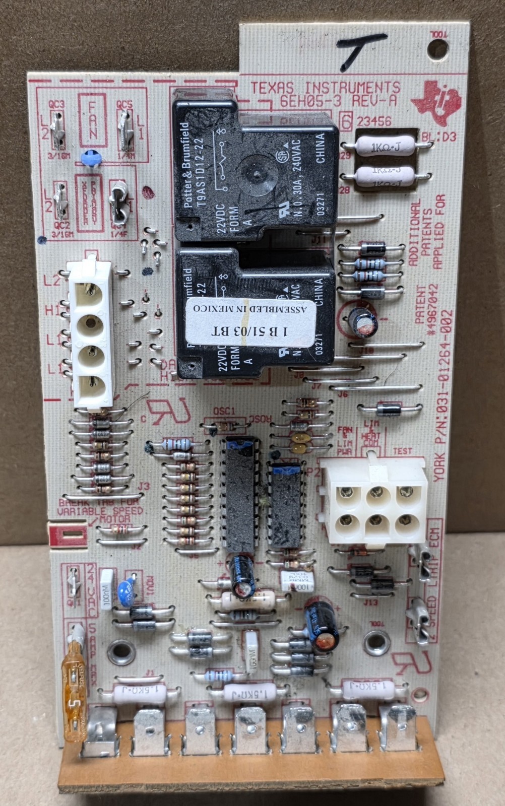 OEM York Luxaire Coleman 031-01264-002 Furnace Control Circuit Board