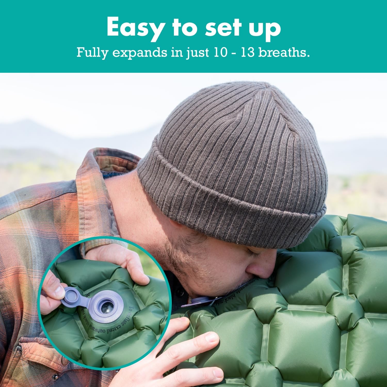 Sleeping Pad Ultralight Sleeping Mat Inflatable & Compact Camping Air Mattr...