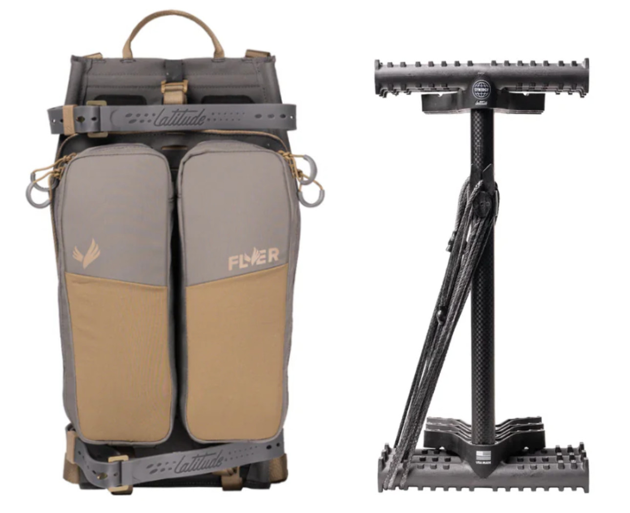 Latitude Flyer Mobile Hunting Pack With 3 Carbon Synergy Climbing Sticks Combo