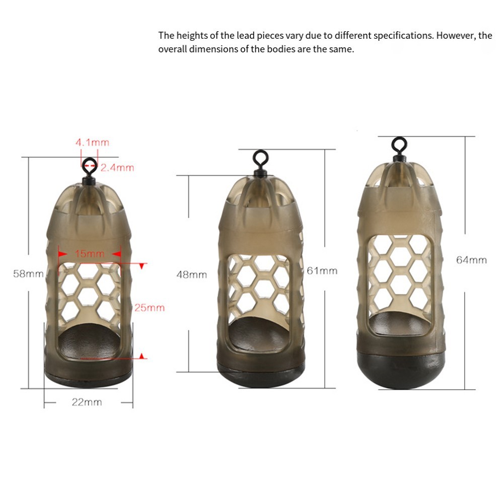 30G/40G/50G Fishing Bait Cage with Swivel Joint for Carp Fishing Enthusiasts