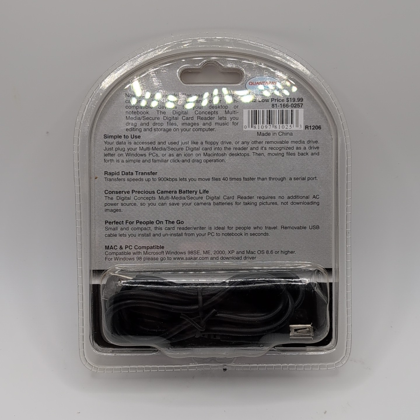 BRAND NEW Digital Camera Multimedia Secure Digital Card Reader/Writer USB 2.0