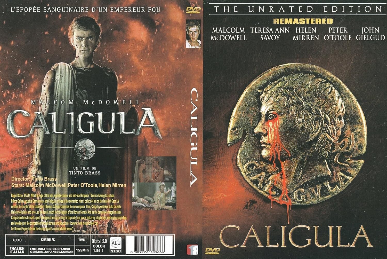 Caligula (1979) Fre,es Sub Uncut REMASTER DVD/ SAMEDAY FREE SHIP
