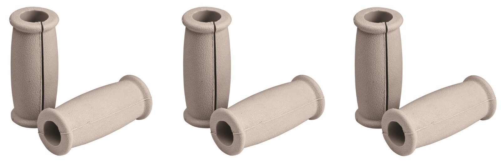 Crutch Hand Grips Split Gray 1 Pair (3 Pack)