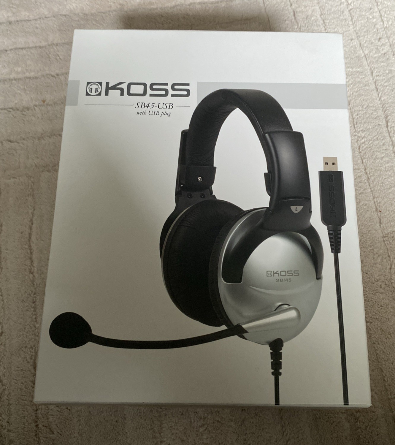 Rare Koss SB45 USB Communication Headsets with Noise-Reduction Clear BRAND NEW!