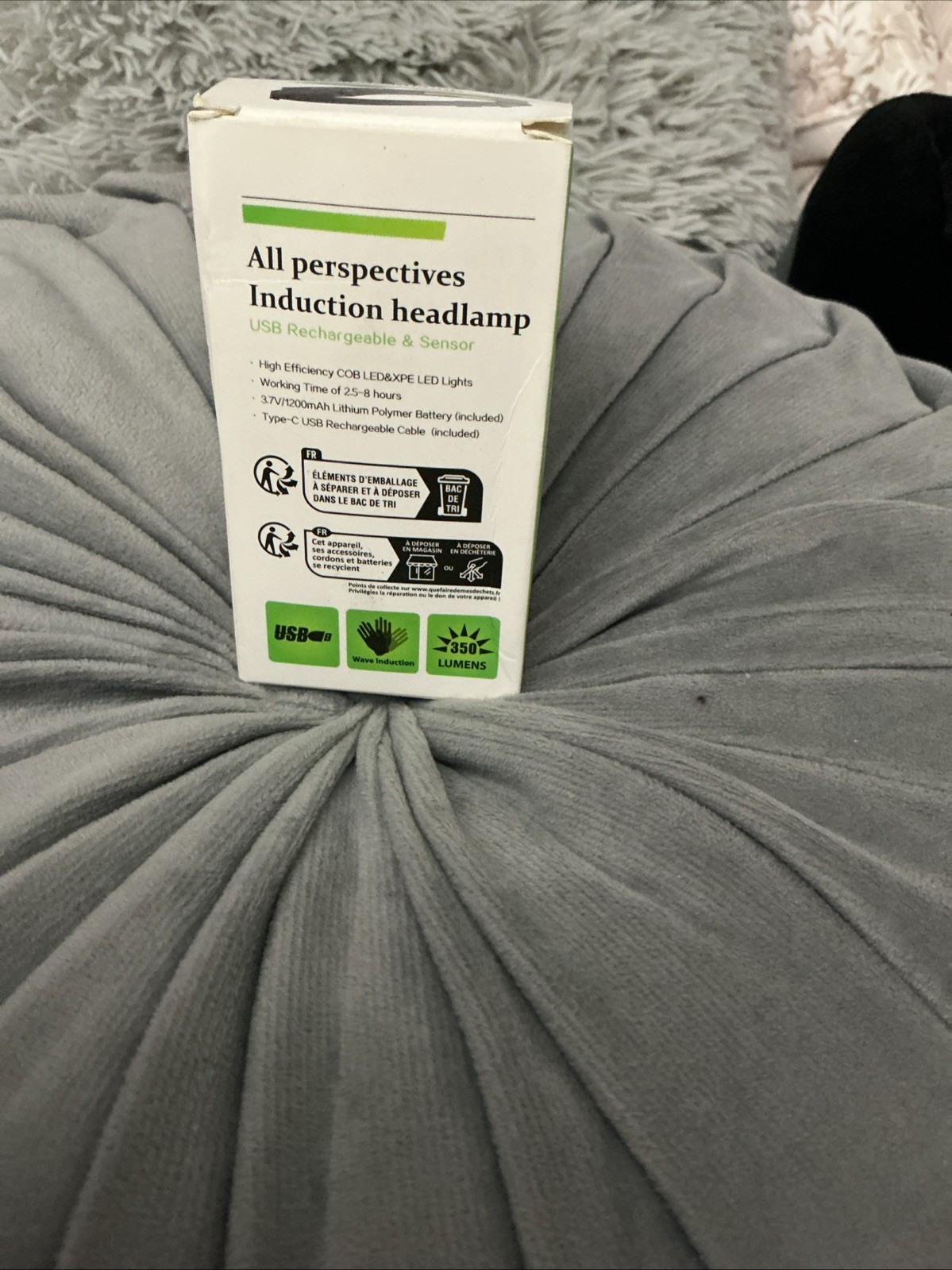 NEW! All perspectives Induction Headlamp, USB,Rechargeable & Sensor Cob LED