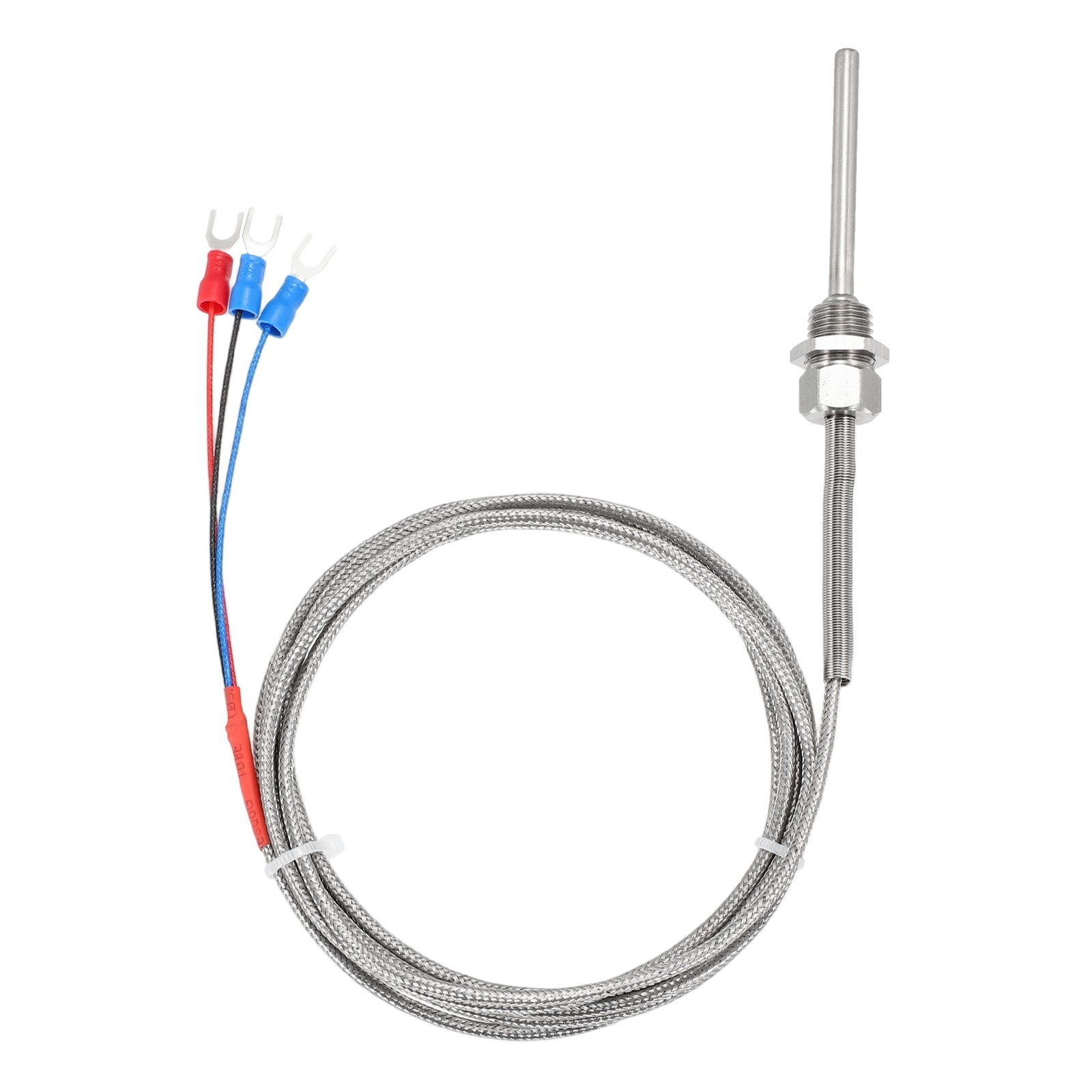 PT100 RTD Thermocouple Stainless Steel NPT1/4 -50 to 500C 6.6ft 5x50mm