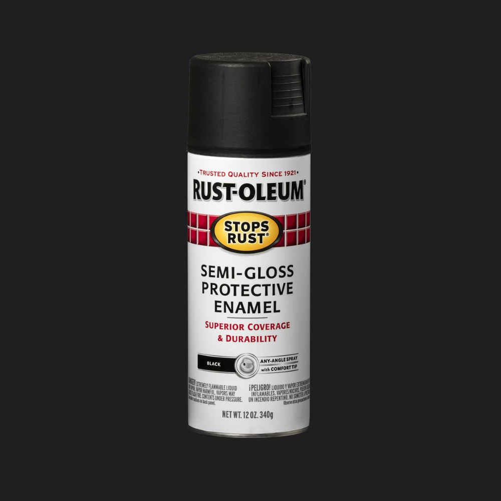Rust-Oleum Stops Rust, Semi-Gloss Black, Protective Enamel Spray Paint, 4 Pack