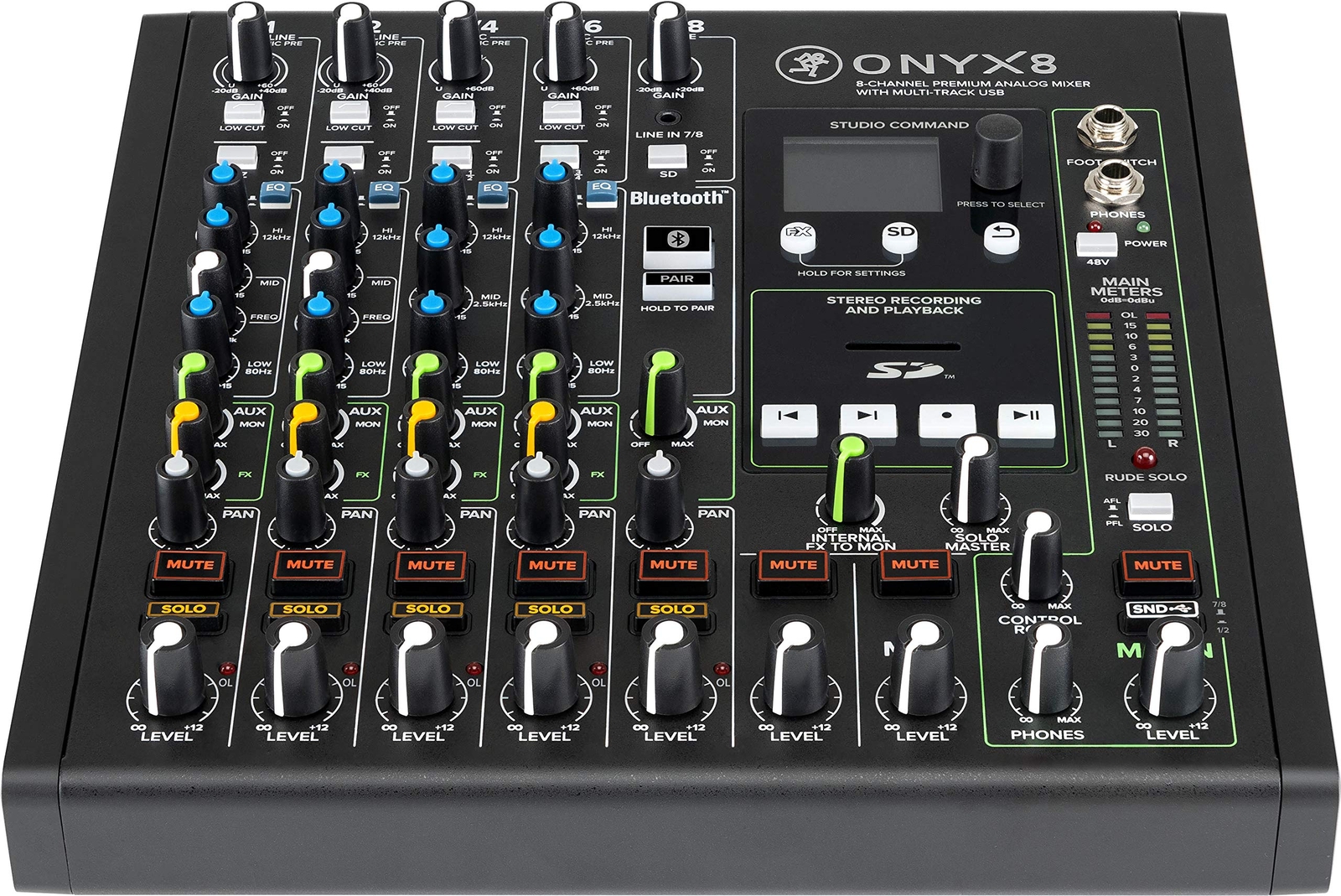 Mackie Onyx8 8-Channel Analog Mixer, Multi-Track USB