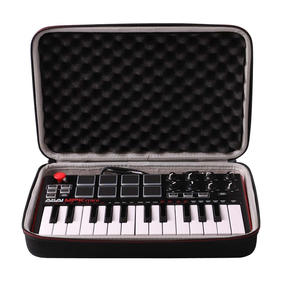 LTGEM Case Compatible with Akai 13.5" L X 9" W X 2.8" H, Black+Grey