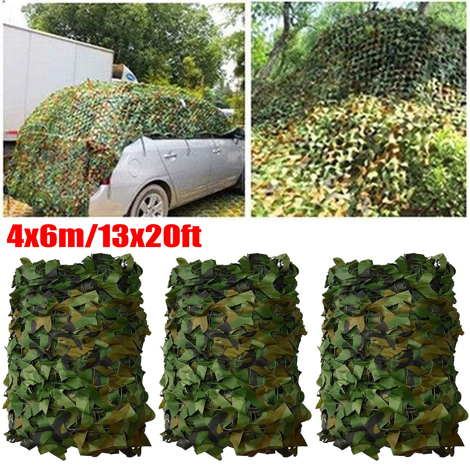 13x20ft Camping Camouflage Netting Military Camo Sunshade Mesh Hunting Car Cover