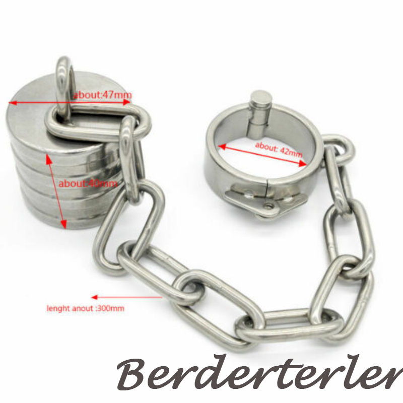 Metal Scrotum Lock Ring Ball Stretcher Extender Chastity Device Restraint Men