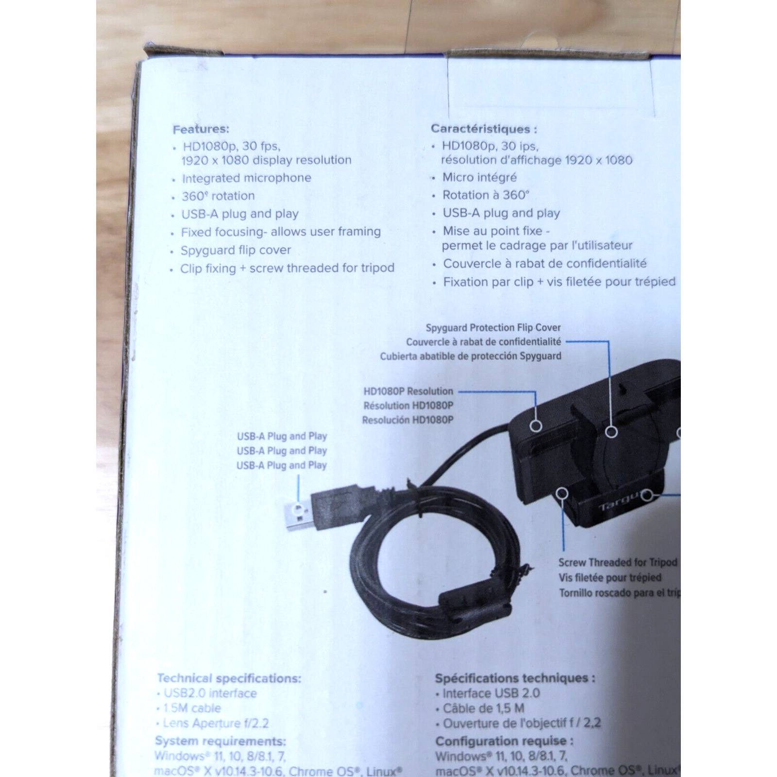 Targus Webcam Pro 1080P HD Camera 360 Rotation, Integrated Mic - Windows | MacOs