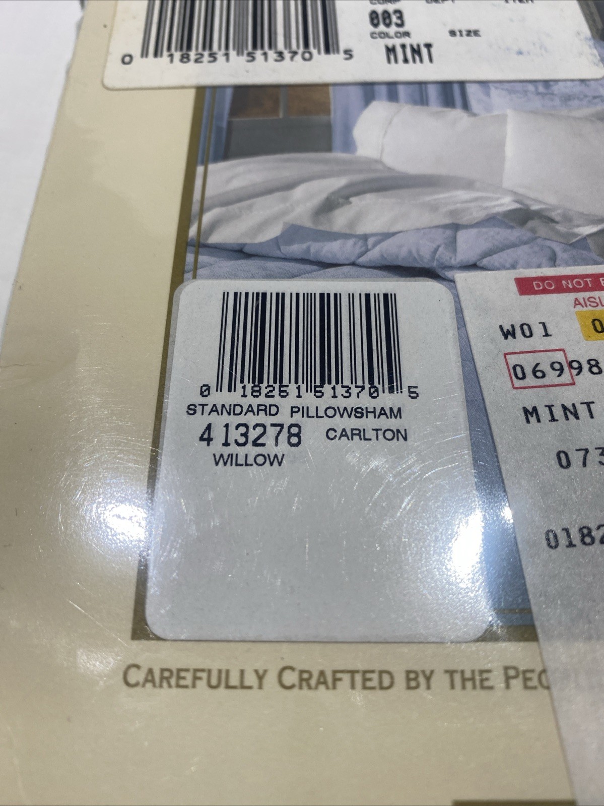 Vintage Thomaston Luxury Mint Luxury Linens Standard Sham NWT