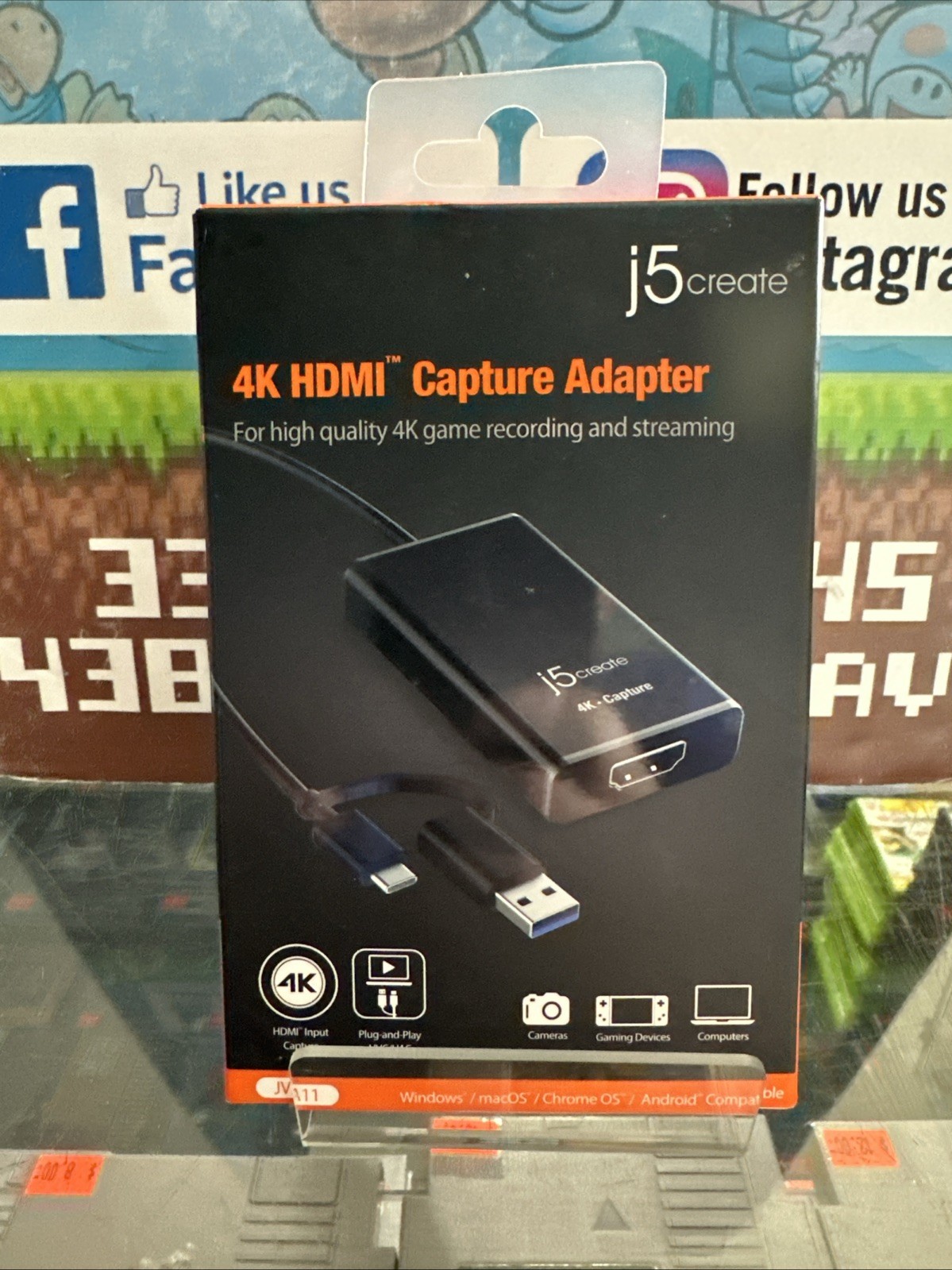j5Create JVA11 4K HDMI Video Capture Adapter for Windows/macOs/ChromeOS /Android