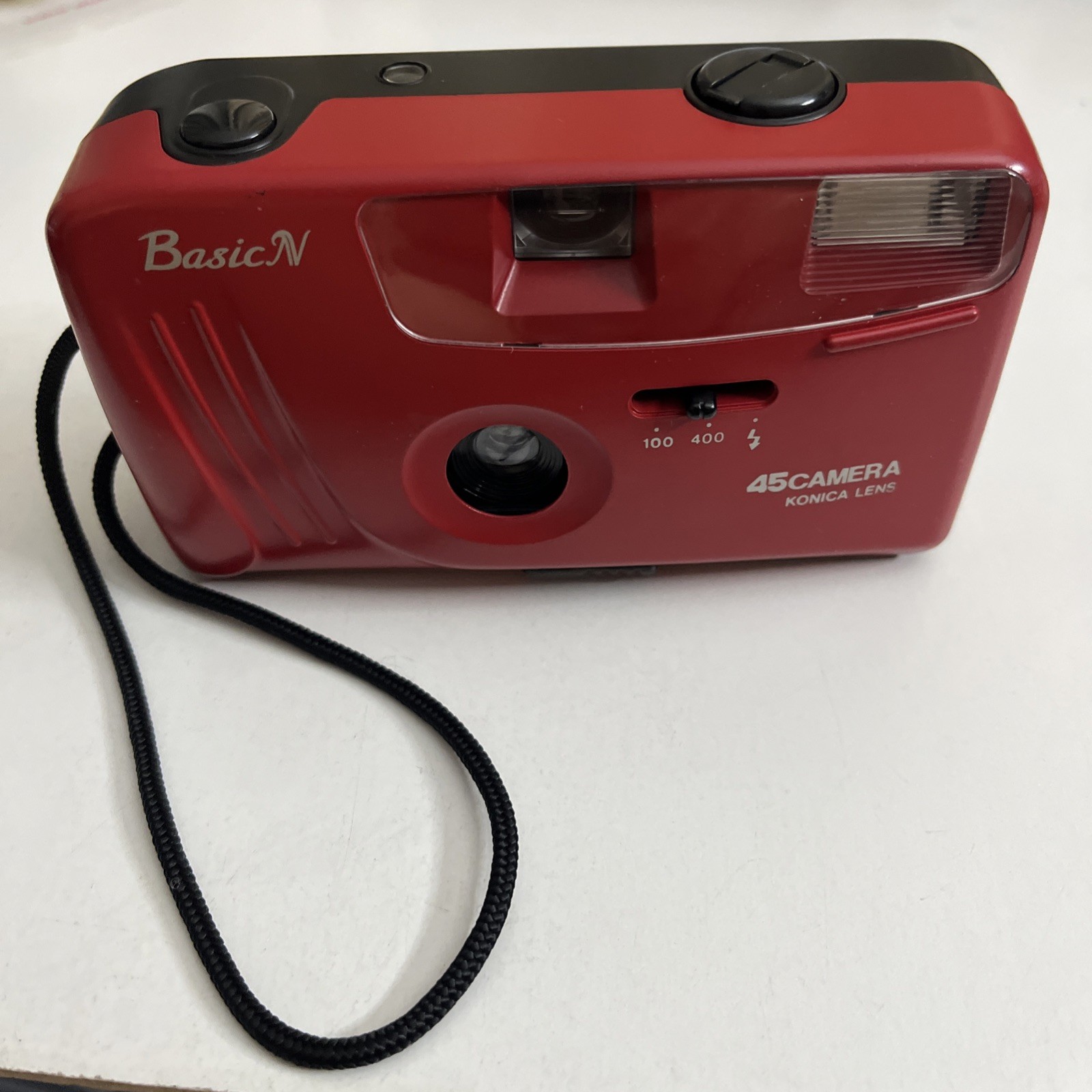 BasicN 35mm Film Camera 45Camera Konica Lens Red