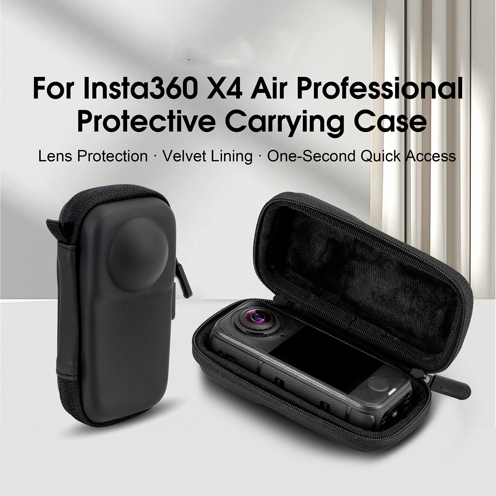 Camera Black Storage Case Single-Unit Package for lnsta360 x4 Air