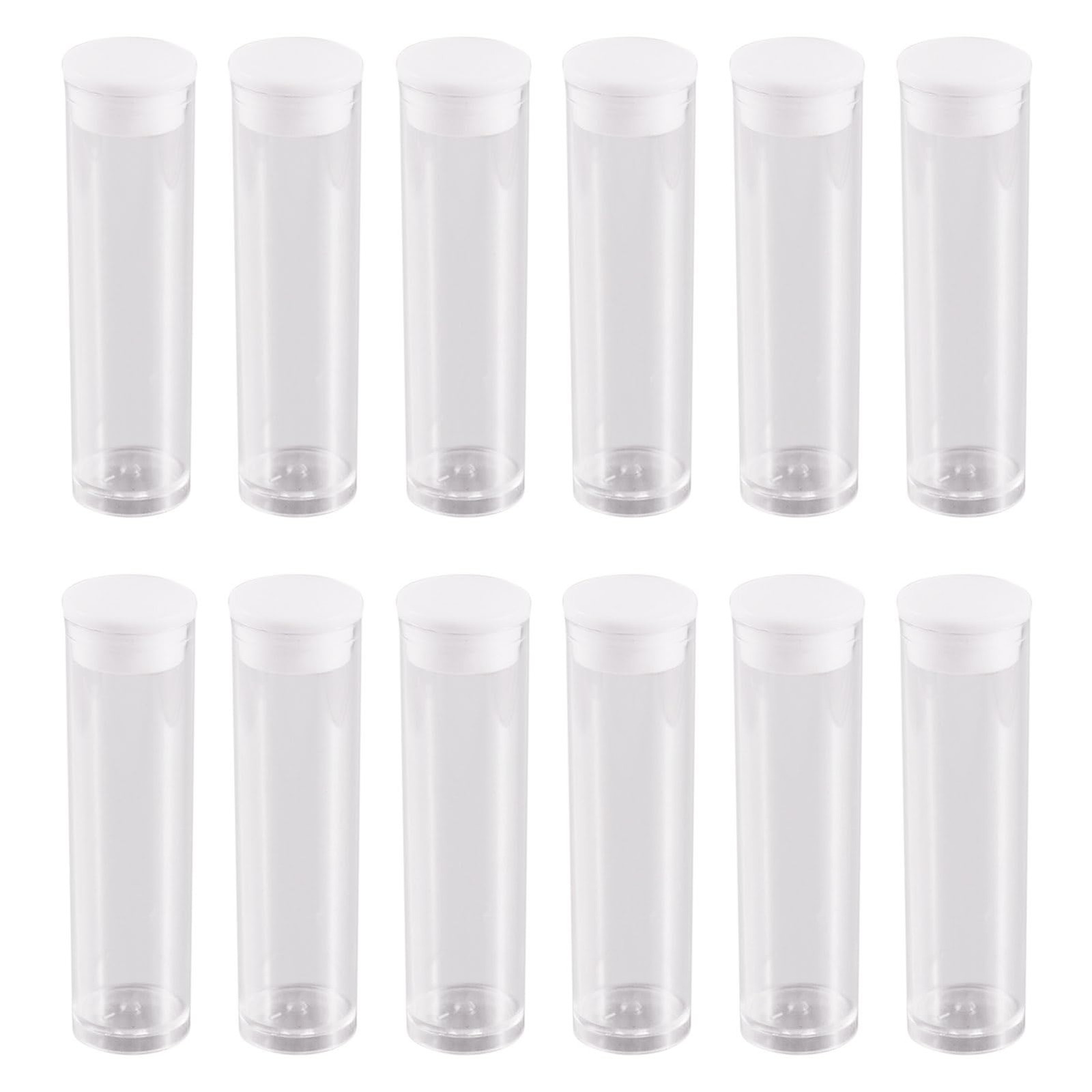 Craftdady 100Pcs Transparent Clear Plastic Small 100 tubes, 55x15mm,