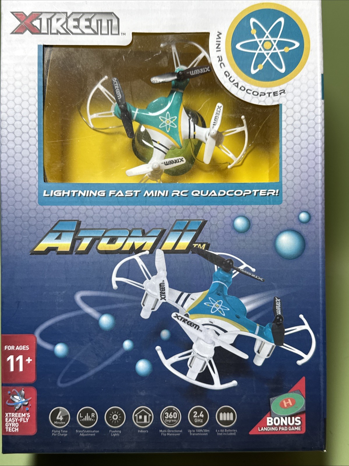 Xtreem Atom II Lightening Fast mini RC Quadcopter In Box Preused