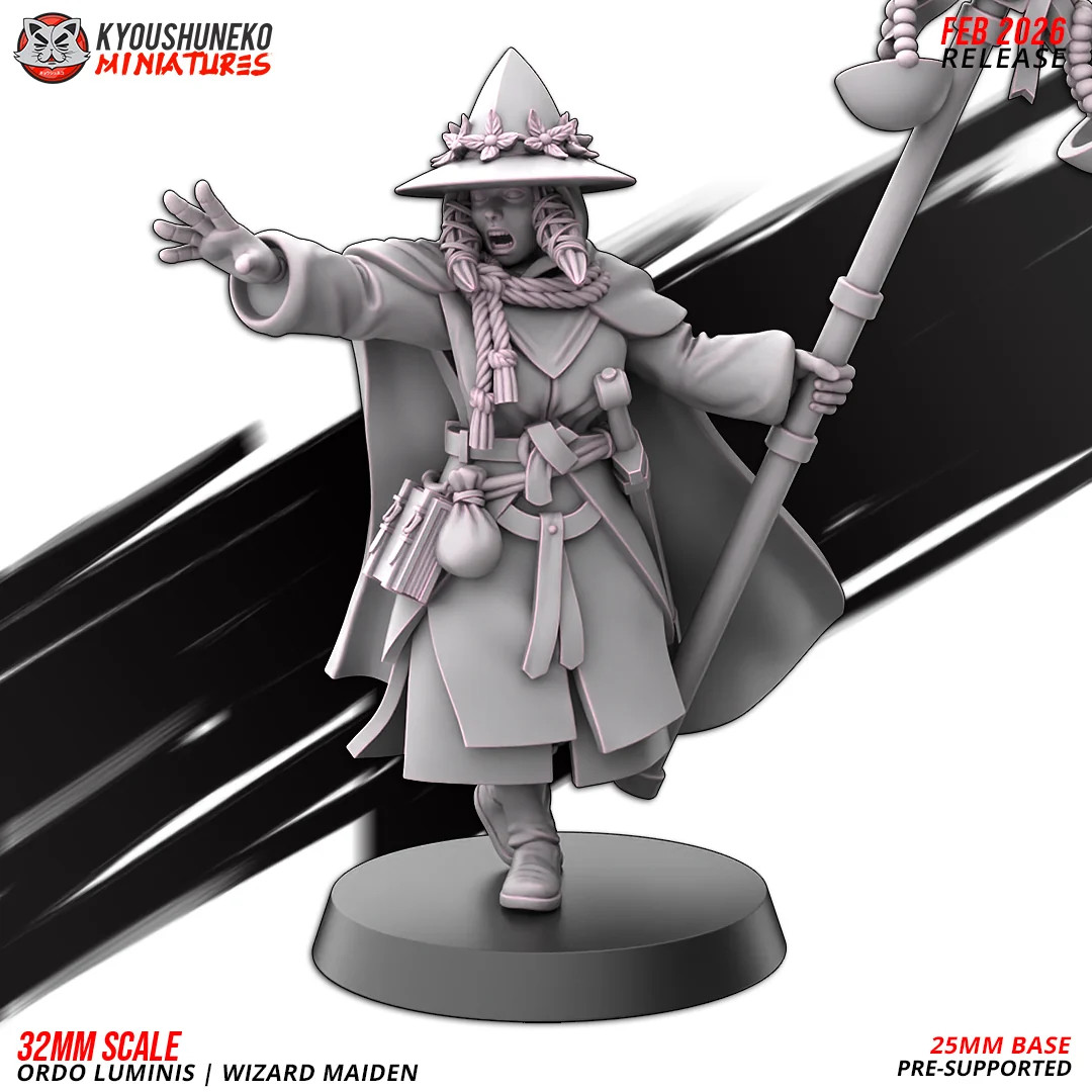 Ordo Luminis Wizard Maiden - 28-32mm Chinese - Resin Tabletop Miniature