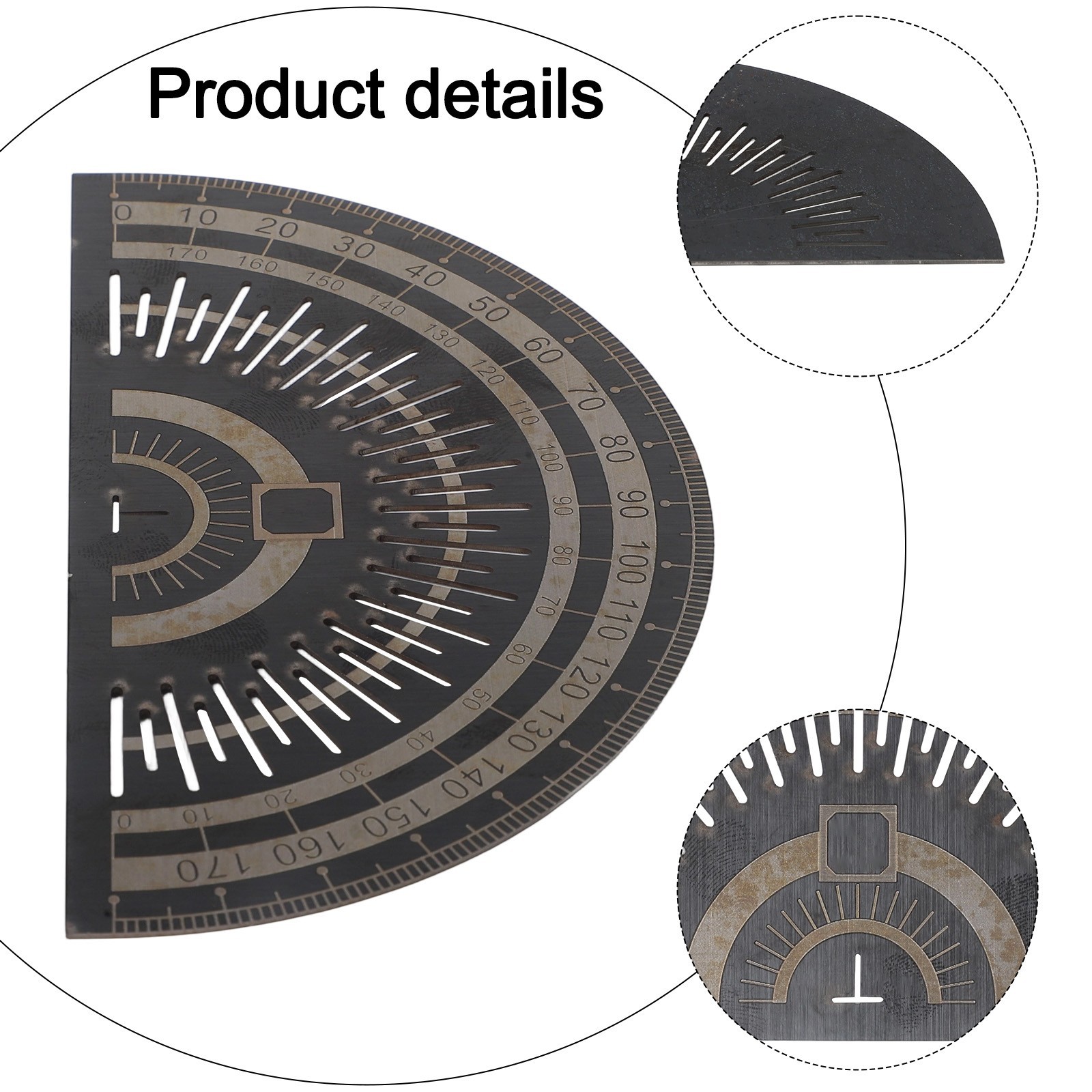 Stainless Steel Protractor for Accurate Angle Measurement in Craft Projects