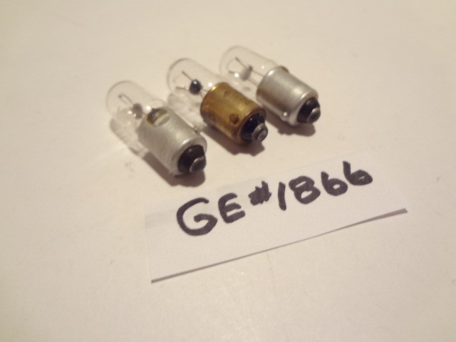 GE  BULB #1866  MINATURE BAYONET BASE 6VOLTS  2 WATTS  LOT OF (3EA)**NEW**