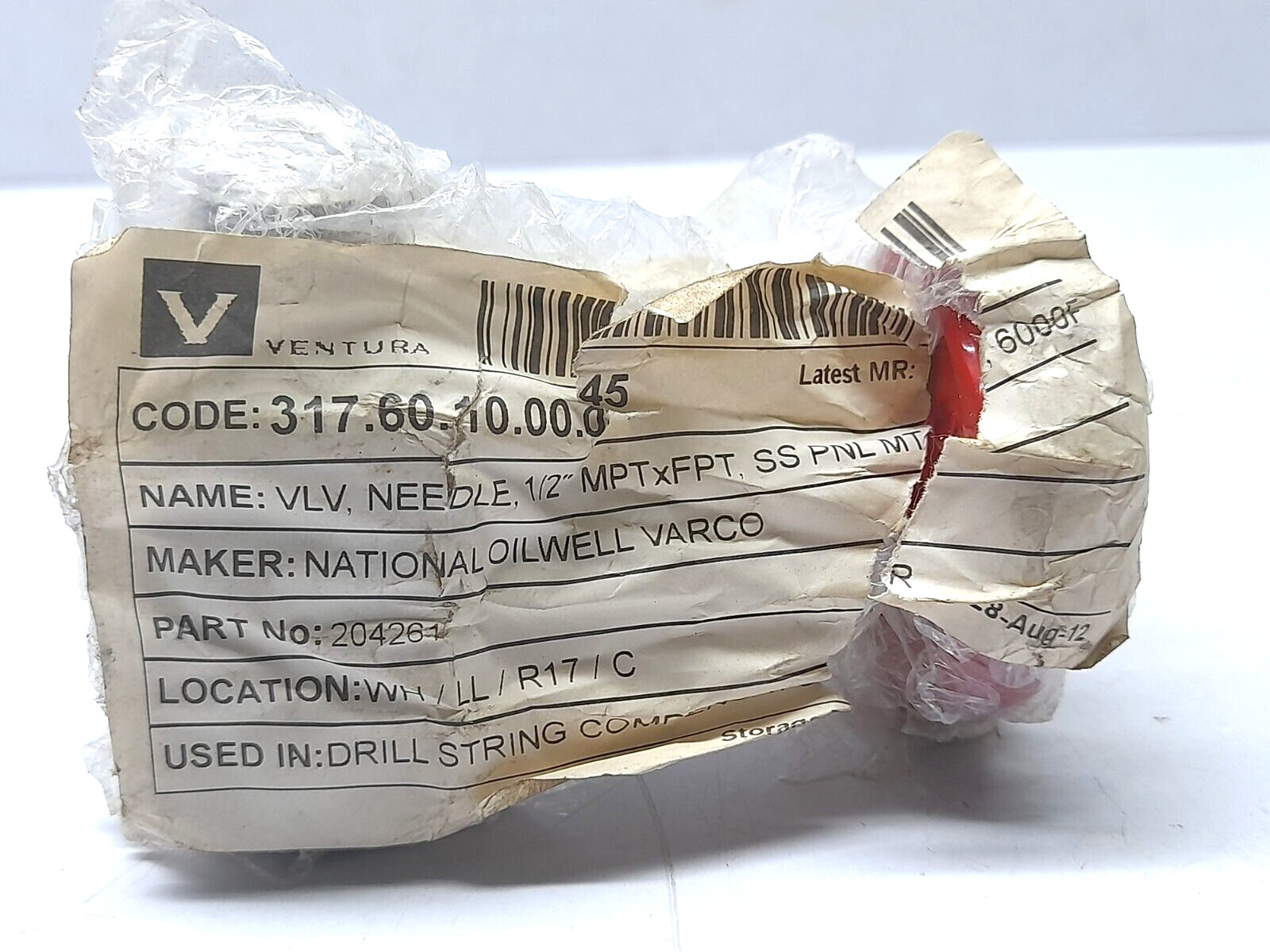 Hoke 2732L8YX National Oilwell Varco 204261 Needle Valve ½” MPTxFPT 6000 PSI 414