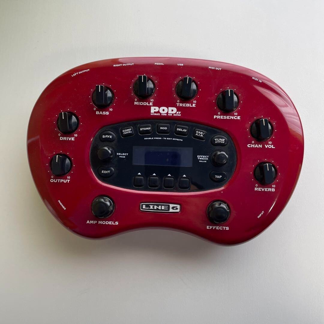 Used LINE6 POD Version 2.0 Multi effects Amplifier Simulator & AC adapter Japan