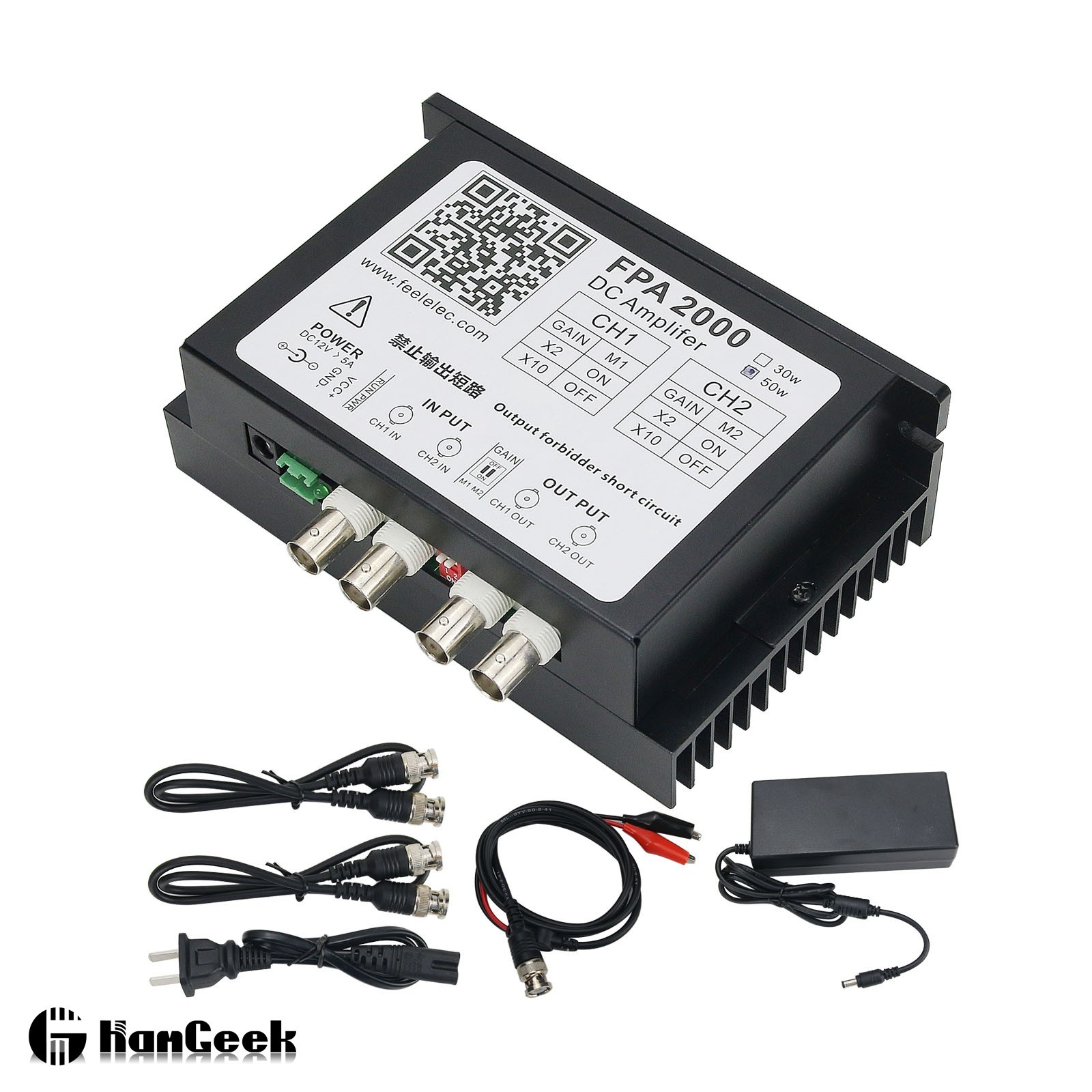 FPA2000-50W High Power Amplifier Signal Generator Dual-CH Drive Coil Vibrator