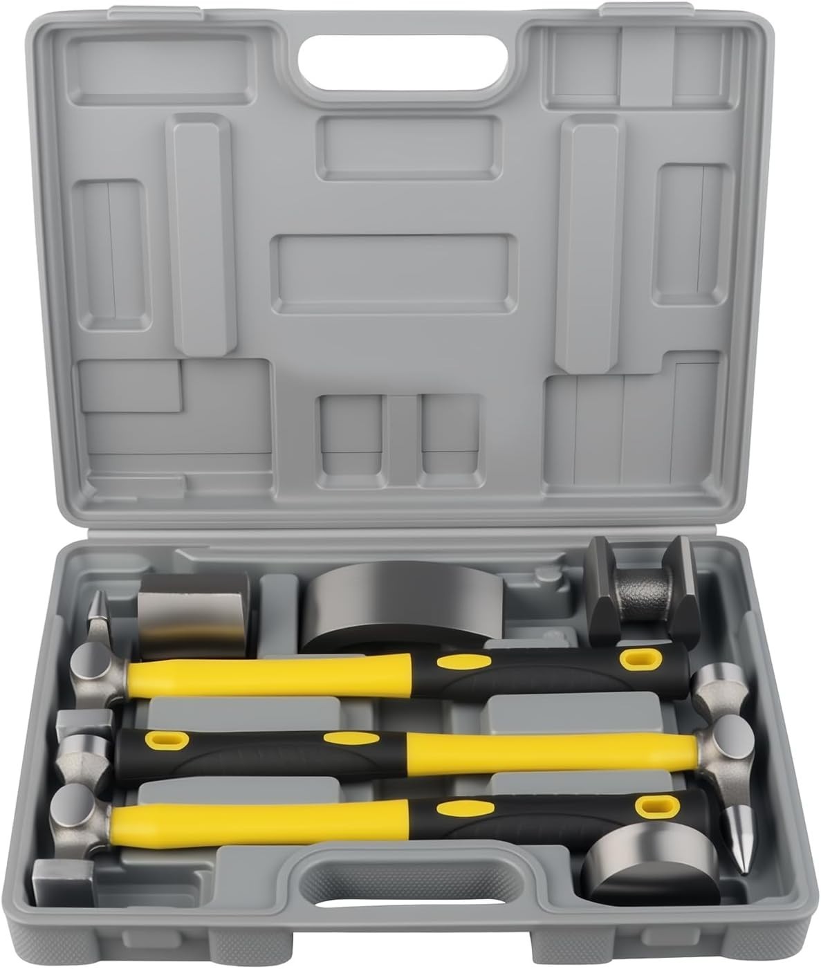 7Pcs Auto Body Repair Kit, Craft Panel Beating Hammer and Dolly Set... Fast Ship
