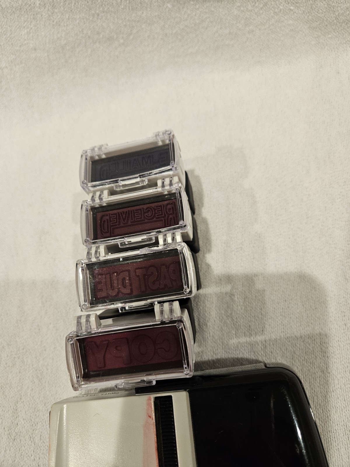Universal AccuStamp Self-Inking Stamp Set BlueRed COPY ORIGINAL RECEIVED EMAILED