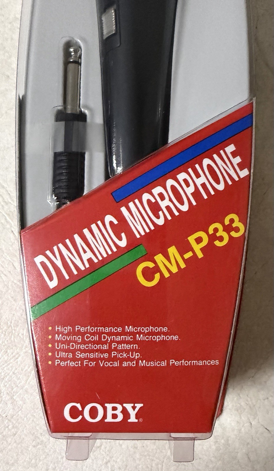 COBY CM-P33 Dynamic Cable Professional Microphone New Sealed