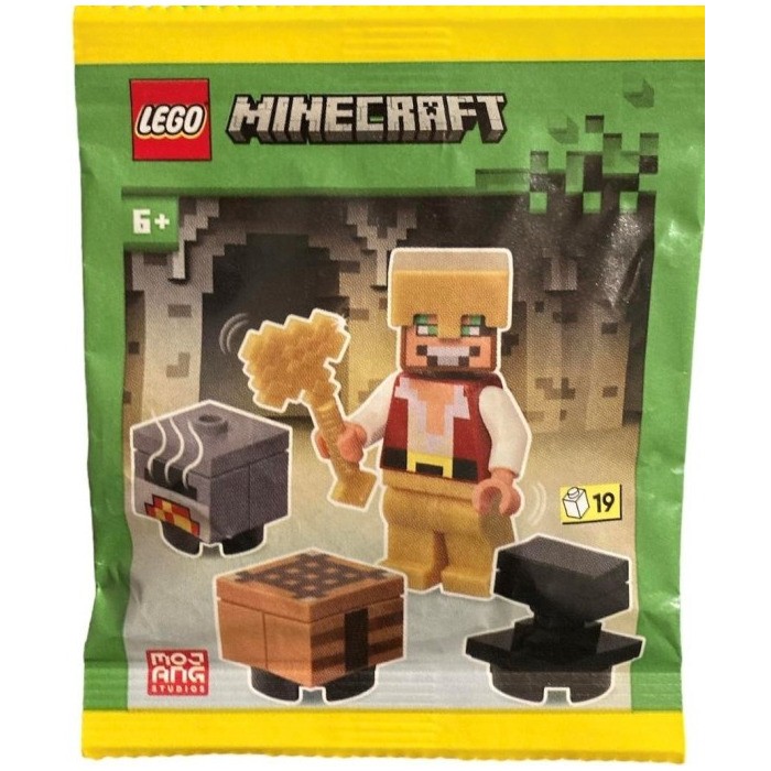 LEGO Minecraft Gold Hunter with Crafting Table Furnace and Anvil 472506 (SEALED)