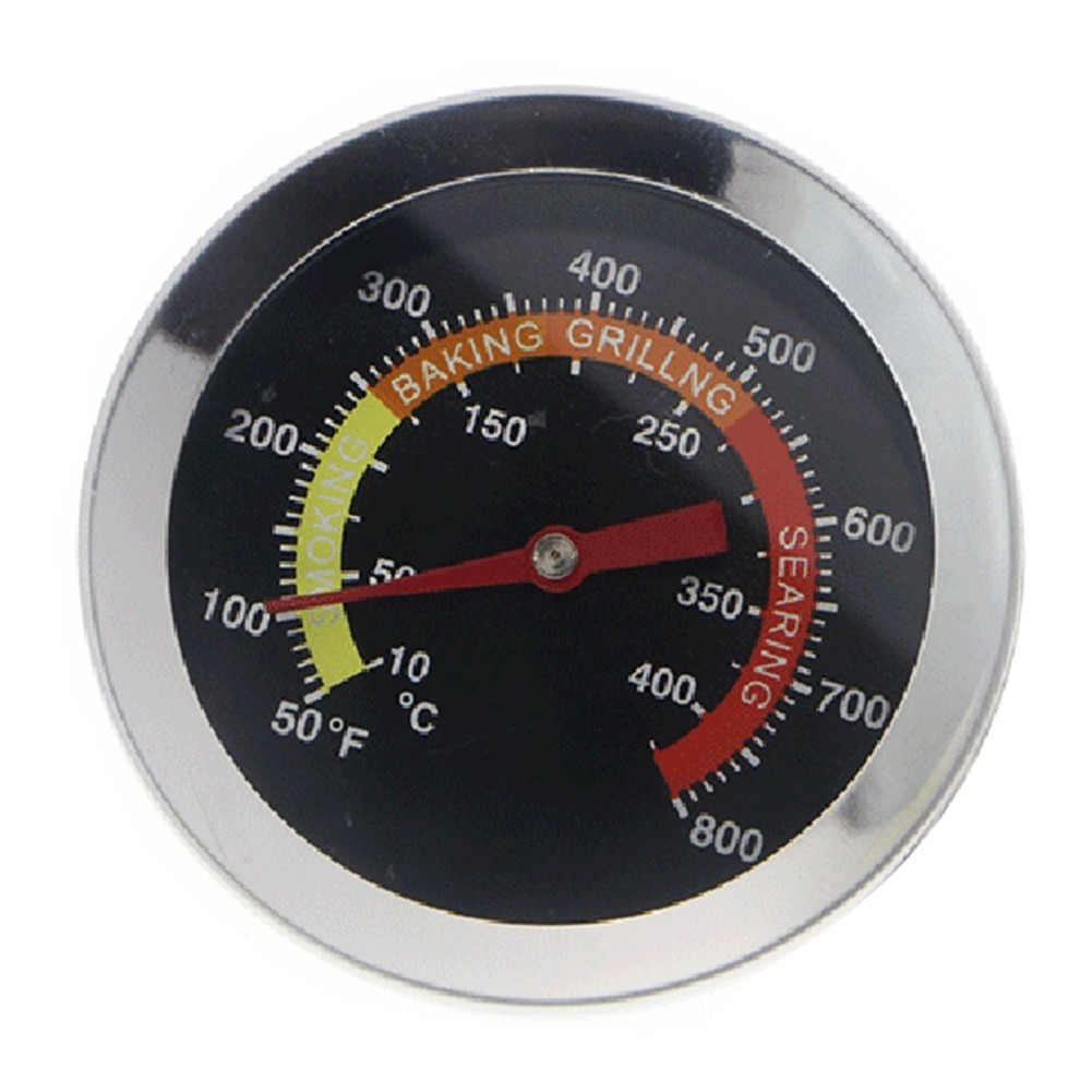 Stainless Steel Bimetallic Thermometer with Dual Scale for BBQ Cooking