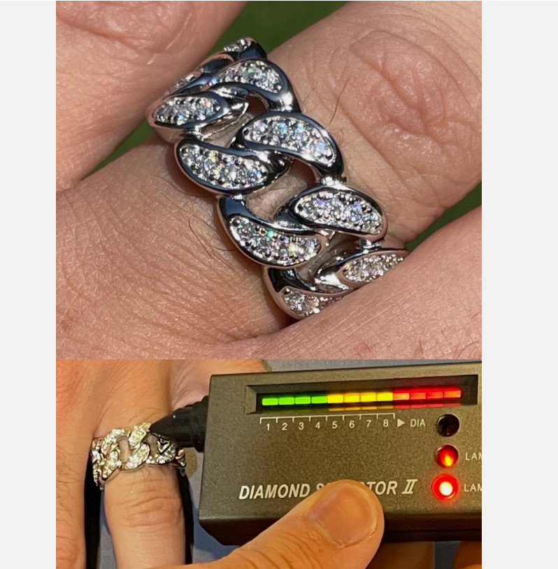 13MM MOISSANITE Miami Cuban Ring 925 Sterling Silver Passes Tester Real Iced