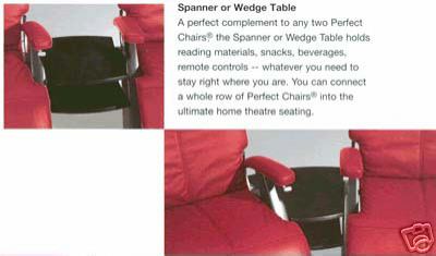 NEW HUMAN TOUCH PERFECT CHAIR RECLINER BLACK ASH STANDARD SPANNER TABLE ONLY