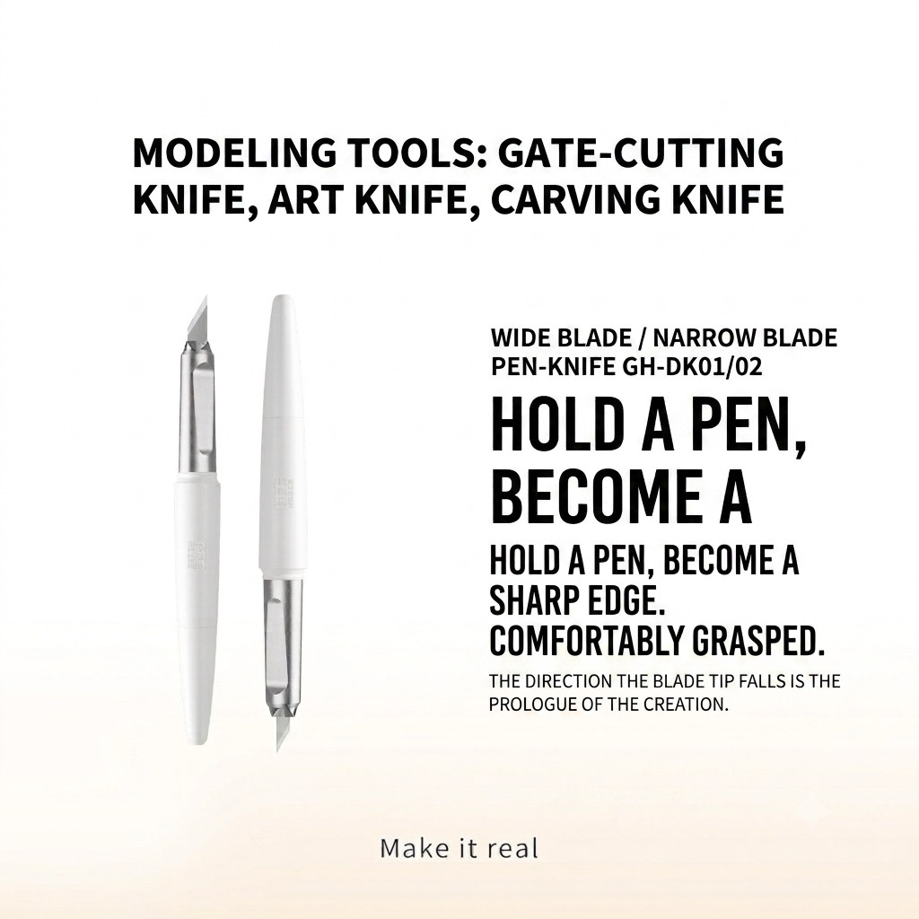 Hobby Precision Knife Pen Carving Tool Wide Narrow Blades DIY Model Trimming